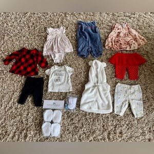 Newborn Girl Baby Clothing Lot - 65 Items!